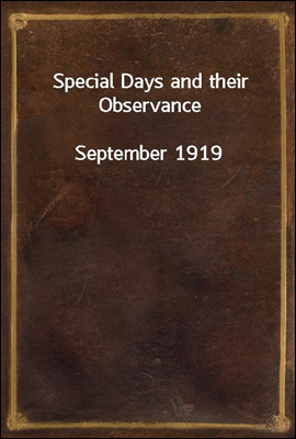 Special Days and their Observa...