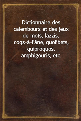 Dictionnaire des calembours et...